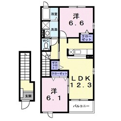 プロムナード弐番館の物件間取画像